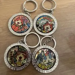 妖怪ウォッチ メダル型キーホルダー 4個セット　福岡　ご当地