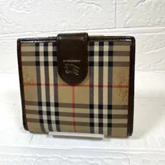 バーバリー BURBERRY 二つ折り財布 ガマ口 ノバチェック