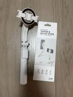 2WAYマグネット 三脚・自撮り棒 ホワイトのサムネイル