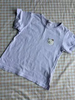 petit main くま刺繍 Tシャツ ラベンダー 110cmのサムネイル