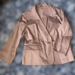 アリスバーリーテーラードジャケット裏無しLL/XLピンク系綿コットン