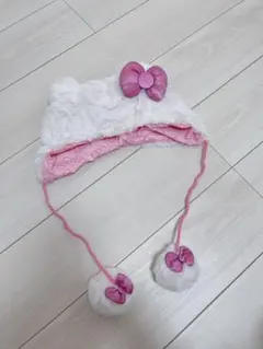 ハローキティ ふわふわ帽子　USJ ユニバーサルスタジオジャパン　キティちゃん