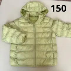 ユニクロ　ウォームパデッドウォッシャブルパーカ 150 イエロー ダウン