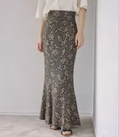 TODAYFUL ジャガードリーフペンシルスカート