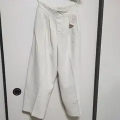Samansa Mos2 アイボリー ワイドパンツ