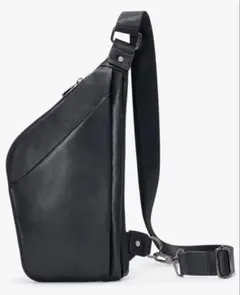 ボディバッグ 本革 ショルダーバッグ 拡張機能付き 斜めがけ 薄型 軽量 撥水