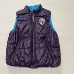 ミキハウス　ブラックベア　リバーシブル　ダウンベスト　100cm