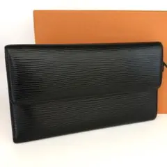 美品 ルイヴィトン ポルトモネ クレディ ノアール 二つ折り 長財布 ①