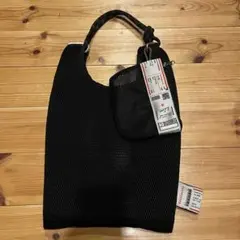 新品未使用美品　cooco クーコ トートバッグ メッシュ マルシェバッグ　黒