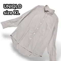 ユニクロ メンズ 長袖シャツ ワイシャツ 綿100% ギンガムチェック ◆XL