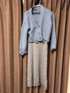 JEANASIS セットアップ ニット カーディガン ワンピース