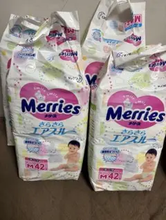 Merries 紙おむつ M42 4パック テープタイプ