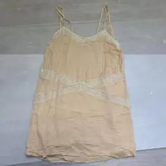 ZARA WOMAN Lサイズ オレンジ キャミワンピース ドット柄レースのサムネイル