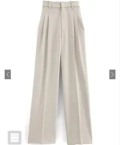 【GRL】タックセンタープレスストレートワイドパンツ[ai36] Sサイズ