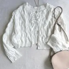 スローブイエナ◇短丈ニットカーディガン バレエコア Y2K フェアリーグランジ