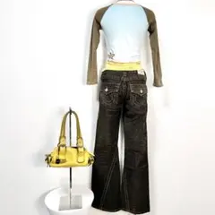 y2k❤️00s TRUE RELIGION JOEY コーデュロイ フレアパンツ