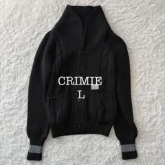 クライミー ウールニット カーディガン L 黒 厚手 ショールカラー 秋冬