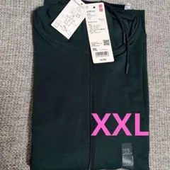 ユニクロ　エアリズムUVカットパーカ（長袖・メッシュ）XXL ダークグリーン