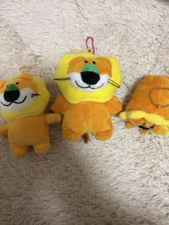 たべっ子どうぶつ らいおん ぬいぐるみ キーホルダー 3点セット