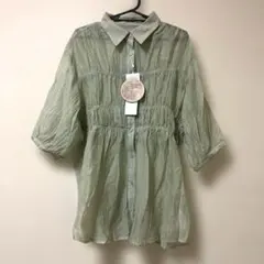 tal.by yumi しまむら シャーリングブラウス 中緑L