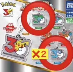 ポケモン 30周年メタルチャームマスコット　 　フシギダネ カメックス（２個）