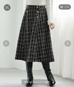 ZOZOTOWN alotta 高見えツイードチェックフレアースカート