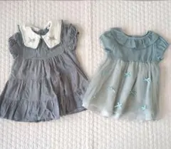 まとめ売り 女の子☆100☆半袖チュニック☆juo☆しまむら　2枚セット