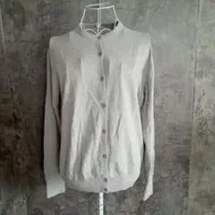 UNIQLO ユニクロ ✨UVカットクルーネックカーディガン✨ グレー（L）