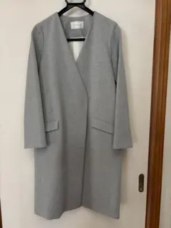 PINKY&DIANNEノーカラーコート 34 グレー