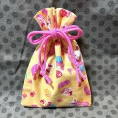 ⑮ハンドメイド ウサギとスイーツの巾着袋