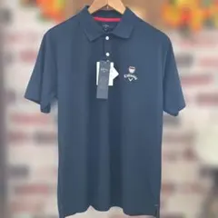 エルグワン ポロシャツ 6 XL ネイビー バイカラー ゴルフ ウッドボタン