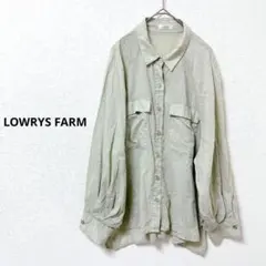 LOWRYS FARM ローリーズファーム　長袖シアーシャツ　くすみグリーンのサムネイル