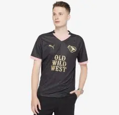 《最安値！》パレルモ・カルチョ 24/25アウェイ 半袖ユニフォーム 黒/金