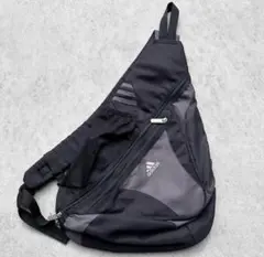 00s adidas Y2K 刺繍ロゴ ワンショルダーバッグ ブラック ドット