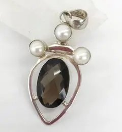 早い者勝ち! スモーキークォーツ ペンダント シルバー925 天然石