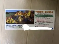 湯楽の里 平日限定ご招待券 20枚セットのサムネイル