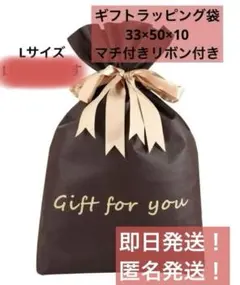 新品⭐️ギフトラッピング袋大35×50×10Lマチリボン付き誕生日プレゼント