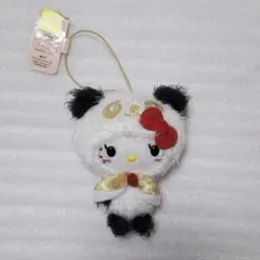 パンダ ハローキティ　ゴールデン マスコット　ストラップ　キーホルダー
