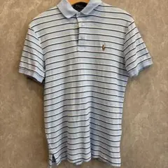 Polo Ralph Lauren 水色 ストライプ ポロシャツ
