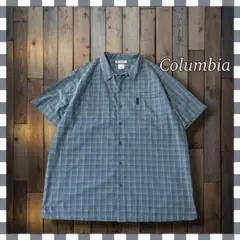 Columbia コロンビア ロゴパッチ チェック半袖シャツXXLのサムネイル