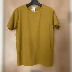 新品タグ付き　オーガニックコットン　リブTシャツ 濃黄 M ゆったりのサムネイル