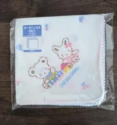 【新品未開封】ガーゼハンカチ 5枚入 綿100%　ベビー用品