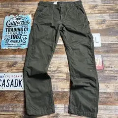 ニ*ー様 Carhartt ペインターパンツ W36 オリーブ ペンキ汚れ カー