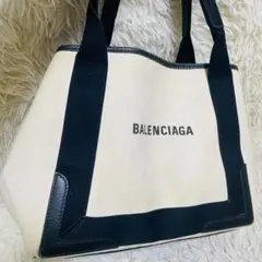 バレンジアガ カバス トート バッグ キャンバス ホワイト ブラック 