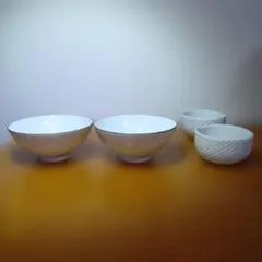 白山陶器 飯碗 小鉢 4点セット