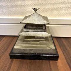 梨地銀仕上げ★銀閣寺★置物 梨地銀仕上げ☆銀閣寺☆置物 - メルカリ