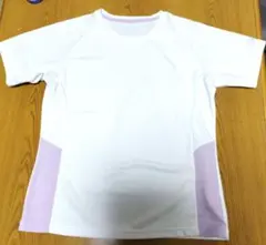 Mizuno 半袖 Tシャツ ホワイト パープル Lのサムネイル