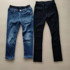 デニムパンツとレギンスセット 120cm130cm