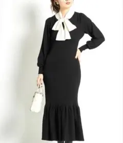 美品⭐️tocco・マーメイドニットワンピース