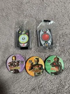 仮面ライダー5点セット キーホルダー、マグネット